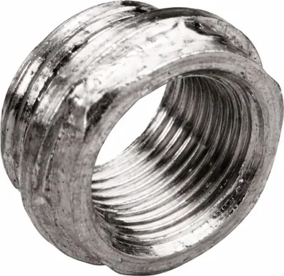 Image de Raccord réducteur en laiton nickelé R 1/2 x R 3/8, 1 pièce.