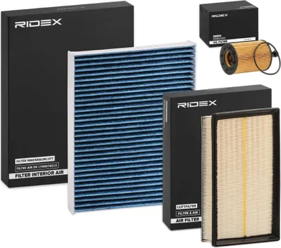 Produktbild von RIDEX Filterset Inspektionspaket Filtersatz für VW Transporter V Bus (7HB, 7HJ, 7EB, 7EJ, 7EF, 7EG, 7HF, 7EC) Multivan V Transporter V Kastenwagen