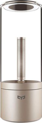 Yeelight Nachttischlampe, Tischlampe, Nachtlicht Stimungslichter Candle Light Tischleuchte Lampe, BLE Mesh Techniken, 2100mAh Lithiumbatterie via USB-Ladevorgang, 6 W, Gold