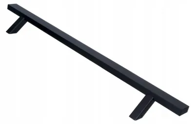 Produktbild von NAJDER Türgriff 45° - Edelstahl - 300 x 500 - Handgriff - Einseitiger - 1 Stück - Rechteckig - Pulverbeschichtet - Schwarz Matt - Inox - AISI 304 / A2 -