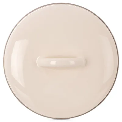 Obrázek produktu pro Orion | Poklice na hrnec - Ø 16 cm - Odolná do trouby - Smaltovaná ocel - Smaltovaná poklička na pánev krémová