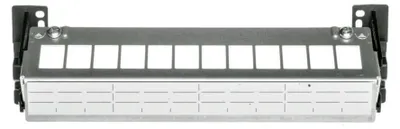 Productafbeelding van Hager patchpaneel, universeel, 12-voudig, type FZ12MK, keystone zonder module, voor montage op rails/in kast.