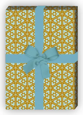 Produktbild von Orientalisches Geschenkpapier Set mit edlem Mosaik, beige,  - G8454, 32 x 48cm