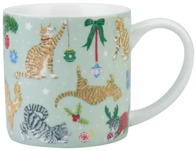 Produktbild von Porzellantasse mit Weihnachtskatzen-Motiv