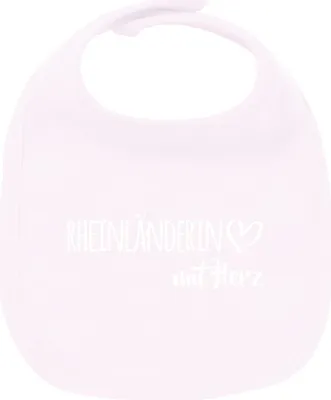 Produktbild von Huuraa Unisex Babylatz Rheinländerin mit Herz Geschenk Babypink  Baumwolle Rheinländerin Mitbringsel