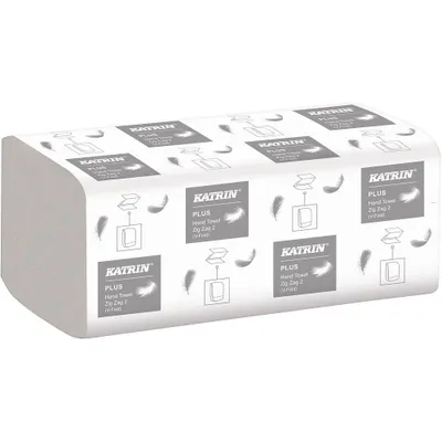 Image de KATRIN 35311 Essuie-mains papier KATRIN PLUS pliage en zigzag 2 plis 4.000 serviettes