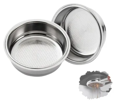 Kaffeefilter 2 Stück 51 mm Edelstahl, wiederverwendbar, für Espressomaschinen