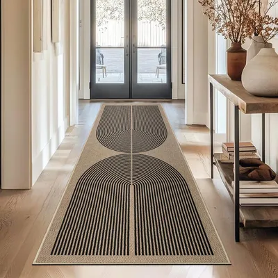 Imagen del producto de Alfombra de yute, 80 x 200 cm, antideslizante y lavable, ideal para el recibidor, la cocina o el salón