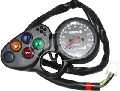 Produktbild von Instrumentenblock mit Facomsa - Tachometer - bis 100 km / h mit Kontrollleuchten und Kabelbaum