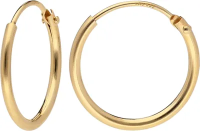 trendor 28081 Damen-Ohrringe Gold 333 / 8K Creolen Breite 1,3 mm Ø 15 mm 1