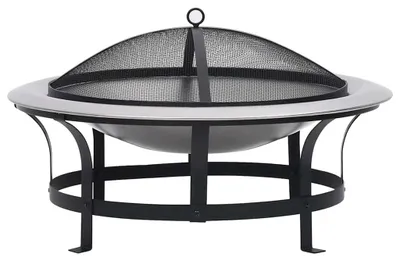 Obrázok produktu pre vidaXL Záhradná miska na oheň s grilom z nehrdzavejúcej ocele 76 cm