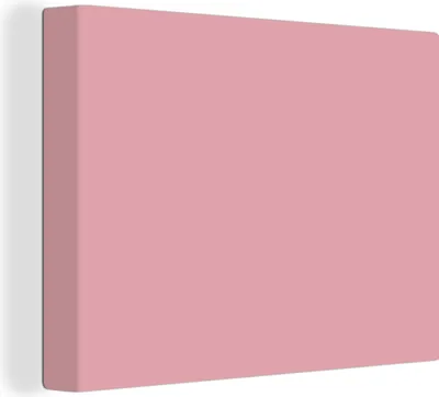 Produktbild von MuchoWow® - Leinwandbilder - Rosa - Farben - Innenraum - Einfarbig - Farbe, Wandbild, Wanddeko Bilder Wohnzimmer, 80x60 cm