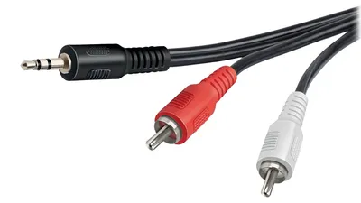 Image de Câble audio jack 3,5 mm vers 2 RCA mâles