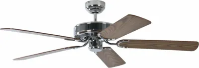 Image de Ventilateur de plafond avec chainette Potkuri Acier / Chêne 132 cm
