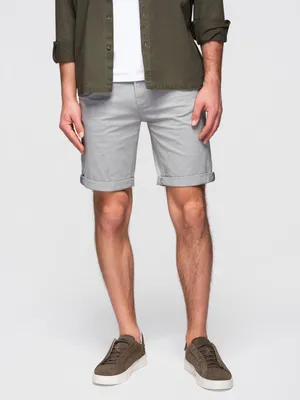 Zdjęcie produktu dla Ombre Clothing Męskie szorty płócienne Andreou szary M
