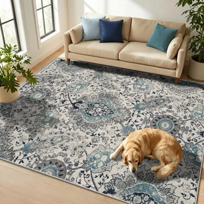 Zdjęcie produktu dla Dywan "Kurzflor" w stylu perskim, 120x180 cm, antypoślizgowy, do salonu