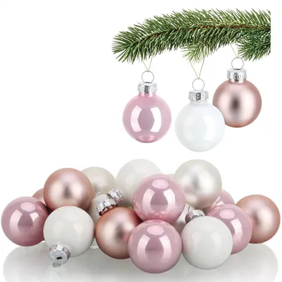 Produktbild von COM-FOUR® 20x Mini-Christbaumkugeln aus Glas - kleine Weihnachtskugeln für die Weihnachtsdekoration - Baumschmuck für den Weihnachtsbaum - Ø 3 cm