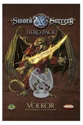 Produktbild von Sword & Sorcery: Hero Pack – Volkor Dragonheart/Dragonflame – Miniaturen – Ares Games – 1-5 Spieler – 12+