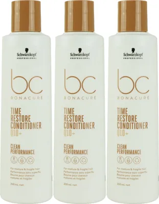 Produktbild von Schwarzkopf Bonacure Time Restore 3 x 200 ml Conditioner Set