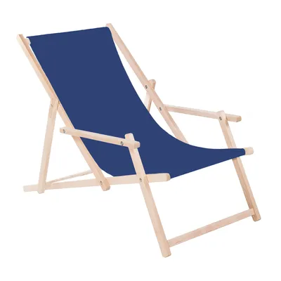 Produktbild von Liegestuhl aus Buchenholz Sonnenliege Gartenliege mit Armlehnen Strandliege