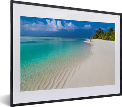 Produktbild von MuchoWow® MuchoWow® Gerahmtes Poster Meer - Strand - Sommer 40x30 cm - Poster mit zchwarzem Bilderrahmen - Bilderrahmen - Poster im Rahmen
