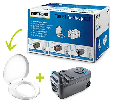 Obrázok produktu pre Thetford Fresh Up Set C220 Kazetový Kempingový Záchod S Nádržou Na Odpadovú Vodu 220
