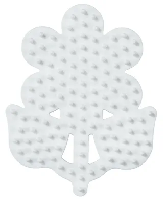 Produktbild von Hama Stiftplatte "kleine Blume" weiß für Bügelperlen midi