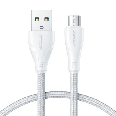 Obrázek produktu pro Kabel pro rychlé nabíjení a přenos dat Joyroom Surpass Series USB na Micro USB 2,4A 0,25 m bílý (S-UM018A11)