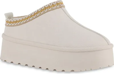 Produktbild von VAN HILL Damen Warm Gefütterte Pantoffeln Bequeme Plateau Prints Schuhe 840876, Farbe: Beige, Größe: 39