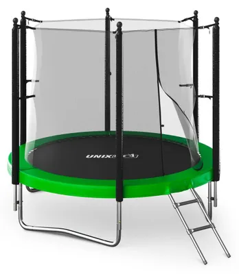Produktbild von Kindertrampolin Outdoor Ø244 cm 8FT mit Leiter & Sicherheitnetz - Trampolin bis 100 kg