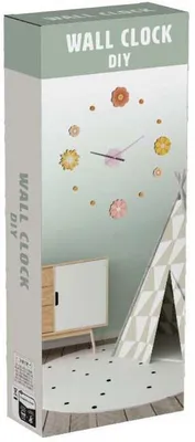 Produktbild von Koopman Kinderuhr 3D Sticker Wanduhr Multicolor Dekoration