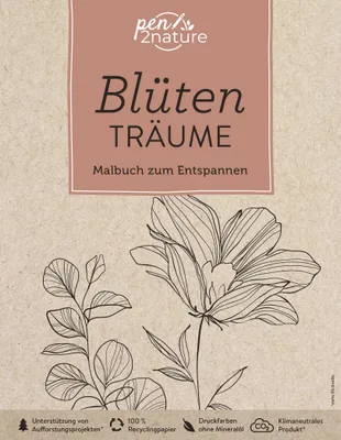 Produktbild von Blütenträume - Malbuch zum Entspannen. Ausmalbilder für Erwachsene