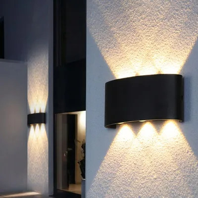 Produktbild von Moderne LED-Wandleuchte, 6 W, neutrale Front, für den Innen- und Außenbereich