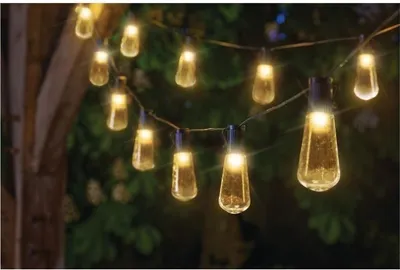 Immagine prodotto di Ghirlanda solare DécoBulb, 20 LED bianco caldo, 10 lumen, 10 m, catena luminosa decorativa da giardino