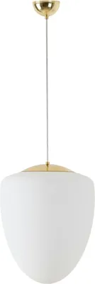 Obrázok produktu pre OSMONT AST60438 ASTRA S Závesné sklenené svietidlo mosadz leštená / biela IP40 3000 K 27W LED