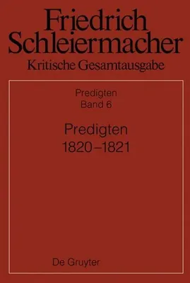 Image de Kritische Gesamtausgabe Predigten 1820-1821