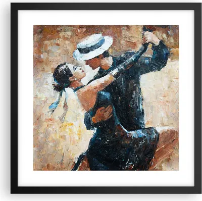 Produktbild von Gerahmtes Poster - Schwarzer Rahmen - tanzen sie - 40x40 cm - Wand Bild - Wanddeko - Wandbilder - Kunstposter - Wandposter - Bilderrahmen - Bilder - Kunstdruck - Wandbild - P2BAC40x40-3773