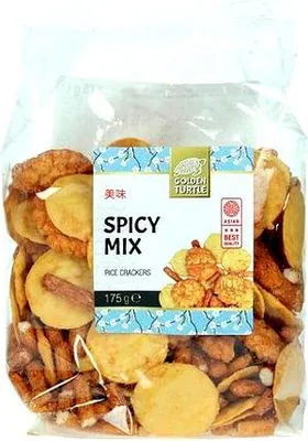 Immagine prodotto di Golden Turtle Brand | Arare Snack Mix Piccante - 175 g - Cracker piccanti di riso e mais - Senza glutine - Mix di snack