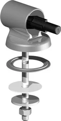 Produktbild von VIGOUR Metallscharnier verchromt mit Absenkautomatik für WC-Sitz derby