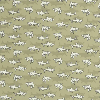 Produktbild von Jersey-Stoff Kinderstoff Haifisch Zuschnitt ab 0,5x1,5m Baumwoll-Stoff