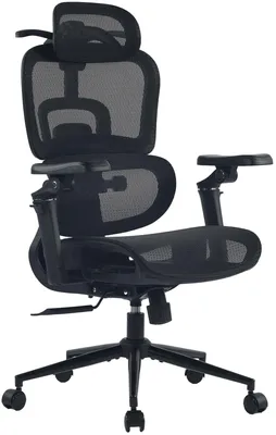 Produktbild von CLP Bürostuhl Jenson ergonomisch höhenverstellbar Lordosenstütze bis 135° neigbar - schwarz