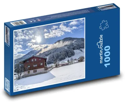 Obrázek produktu pro Puzzle 1000 Zimní pohoda na horách v Alpách - martinpuzzle
