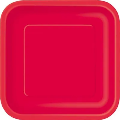 Produktbild von Eckige Pappteller in Rot, 22,5 cm Kantenlänge, aus der Serie Vera