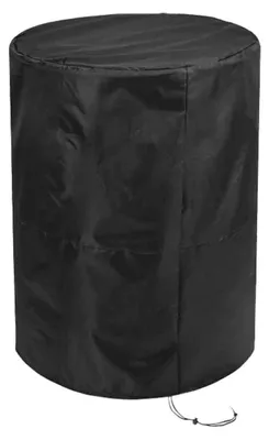Obrázek produktu pro Voděodolný ochranný obal na sudy, vyrobený z oxfordské tkaniny, o rozměrech 62 cm. Odolný vůči UV záření, větru a prachu. Vhodný pro použití na zahradě