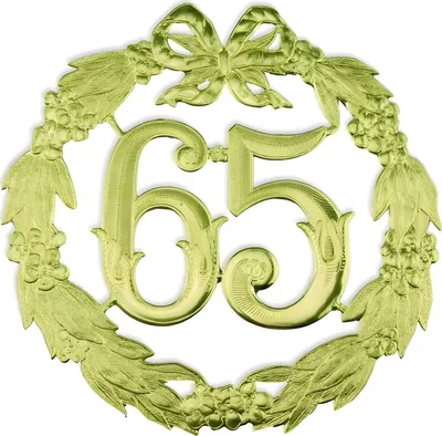 Produktbild von Demmler Jubiläumszahl 65 ohne Draht gold 24cm