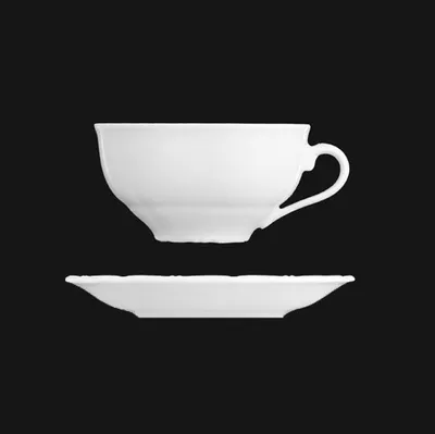 Produktbild von Šálek s podšálkem nízký, 250 ml, bílý porcelán, Verona, G. Benedikt