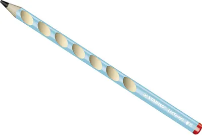 Image de Crayon triangulaire ergonomique pour droitiers - STABILO EASYgraph en bleu - Stylo simple - dureté HB