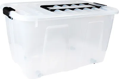Produktbild von plast team Aufbewahrungsbox HOME BOX mit Rollen & Griff 70 Liter