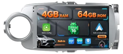 Productafbeelding van Android 14 IPS Autoradio 9 Inch voor Toyota Yaris GRMN met DAB+
