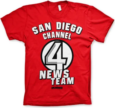 Produktbild von San Diego Channel 4 T-Shirt - X-Large - Red